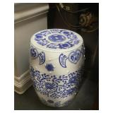 Porcelain plant stand, approx 18 inches tall