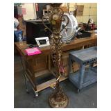 Metal and composite floor lamp torchiere  - hand