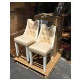 3 white chairs from high end hotel