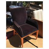 Dark velvet arm chair