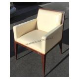 Modern wood and leather armchair