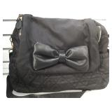 Betsy Johnson Black Backpack/Diaper Bag with