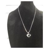 NIB Sterling Silver Avon Dolphin Necklace - 25 in