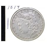 1879 Morgan Silver Dollar in flip