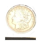 1921 Morgan Silver Dollar in flip
