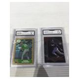 Gma graded Derek jeter 7.5 & mark mcgwire 8