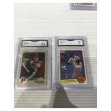 Gma graded pete rose 8.5 & Nolan ryan 7