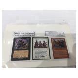 3 magic the gathering cards 2 autographed