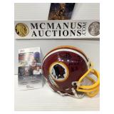Joe theismann autographed mini helmet jsa