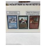 3 magic the gathering autographed cards