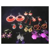10 pairs of fashion jewelry earrings, assorted