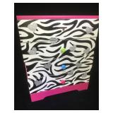 Cute pink, black and white small jewelry box with