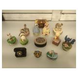 Lot of assorted trinket boxes and more