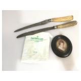 19th century miniature portrait painting of