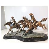 Group 3 Cowboys on Horseback figures, each approx