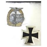 WW2 German Tank battle award missing  pin with an