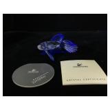 Swarovski Figure, Blue Fighting Fish , original
