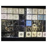 2 Sheets of assorted US Silver Coinage and Others
