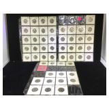 3 sheets of assorted Jefferson Nickels in flips