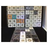 3 sheets of assorted Jefferson Nickels in flips