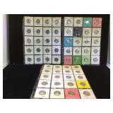 3 sheets of assorted Jefferson Nickels in flips -