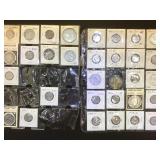 2 sheets of Coinage - some silver