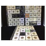 3 sheets of assorted Jefferson Nickels in flips