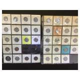 2 sheets of US Coinage - Nickels and Pennies in