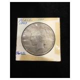 1923 Peace Silver Dollar in flip