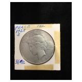 1923-S Peace Silver Dollar in flip