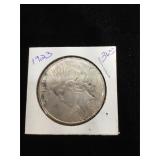 1923-S Peace Silver Dollar in flip