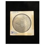 1922 Peace Silver Dollar in flip