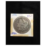 1896 Morgan Silver Dollar in flip
