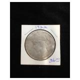 1922 Peace Silver Dollar in flip