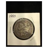 1883 Morgan Silver Dollar in flip