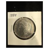 1889 Morgan Silver Dollar in flip