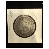 1901-O Morgan Silver Dollar in flip