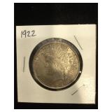 1922 Peace Silver Dollar in flip