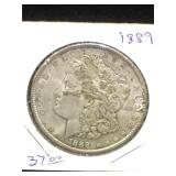 1889 Morgan Silver Dollar in flip