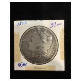 1880 Morgan Silver Dollar in flip