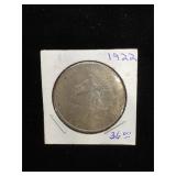 1922 Peace Silver Dollar in flip