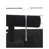 Sterling Silver bracelet with clear stones - 8in