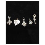 Lot of Sterling Silver pendants and charms -