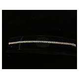 Sterling Silver bracelet with clear stones - 8in