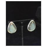 Sterling Silver and MoP earrings - 18g TW