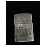 Vintage 950 Fine Silver lighter case with Zippo