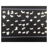 Tray lot of new costume faux pearl rings - all