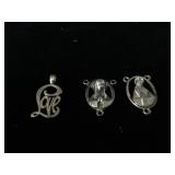 Sterling Silver rosary pendant and other pendants