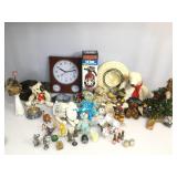 Box of assorted Christmas items and more