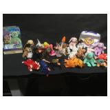 Large lot of Beanie Babies w/books and more